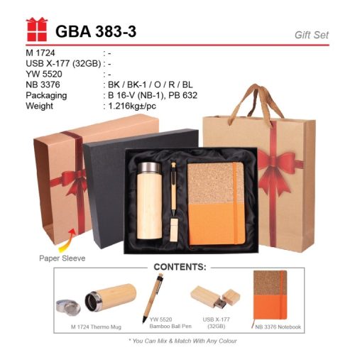 Gift Set GBA 383-3 corporate gift premium gift promotional gift merchandise cenderahati cenderamata korporat pembekal pemborong borong kedai kilang supplier seller factory wholesale idea selangor malaysia factosupplies