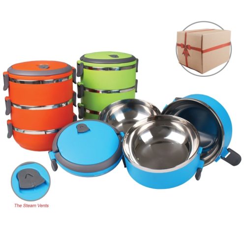 Lunch Box 3-Tier Bekas Makanan (LB 2007-II) corporate gift premium gift promotional gift door gift merchandise cenderahati cenderamata korporat hadiah pembekal pemborong borong kedai kilang pengimport percetakan cetak harga shop importer supplier seller factory wholesale custom print printing price present idea shah alam selangor malaysia factosupplies