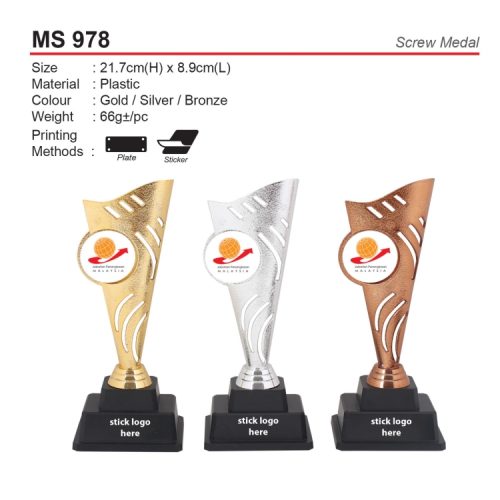 Screw Medal Pingat Piala (MS 978) corporate gift premium gift promotional gift door gift merchandise cenderahati cenderamata korporat hadiah pembekal pemborong borong kedai kilang pengimport percetakan cetak harga shop importer supplier seller factory wholesale custom print printing price present idea shah alam selangor malaysia factosupplies