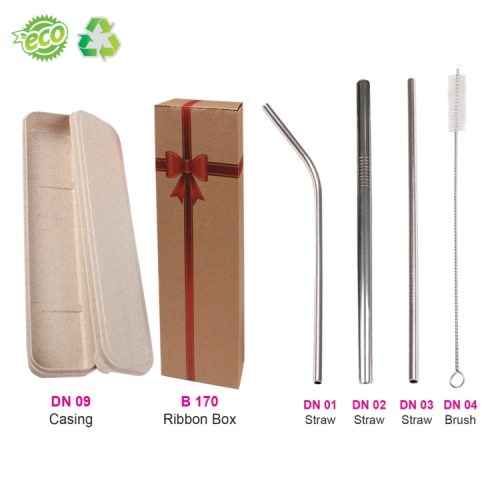 Straw Set 4-in-1 (CS 005) corporate gift premium gift promotional gift door gift merchandise cenderahati cenderamata korporat hadiah pembekal pemborong borong kedai kilang pengimport percetakan cetak harga shop importer supplier seller factory wholesale custom print printing price present idea shah alam selangor malaysia factosupplies