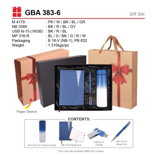 Gift Set Set Cenderahati GBA 383-6 corporate gift premium gift promotional gift door gift merchandise cenderahati cenderamata korporat hadiah pembekal pemborong borong kedai kilang pengimport percetakan cetak harga shop importer supplier seller factory wholesale custom print printing price present idea shah alam selangor malaysia factosupplies